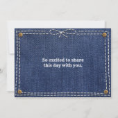 Cute Denim Blue Jean Baby shower Invitation (Dos)