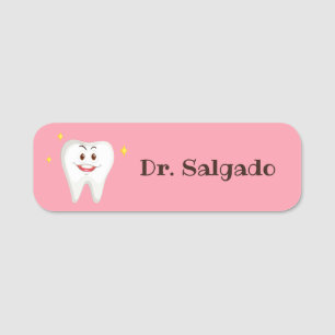 Cute Dental Hygienist Dentist Dentist Editable Naamplaatje