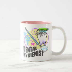 Cute Dental Hygienist Tweekleurige Koffiemok