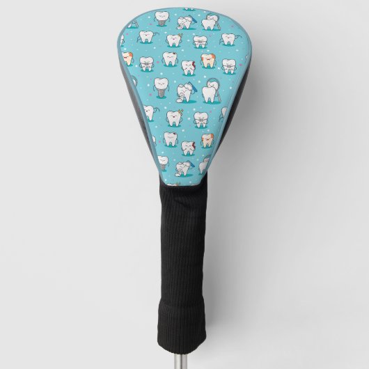 Cute Dental Pattern Golfheadcover (Voorkant)