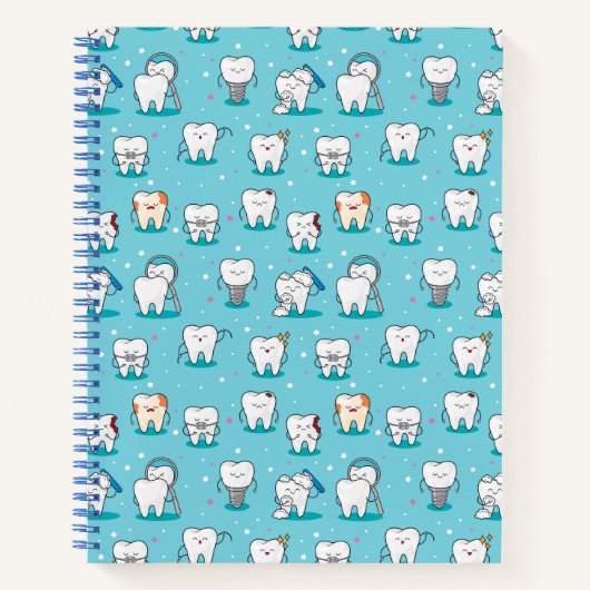 Cute Dental Pattern Notitieboek (Voorkant)