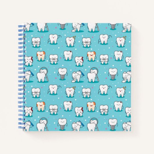 Cute Dental Pattern Notitieboek (Voorkant)