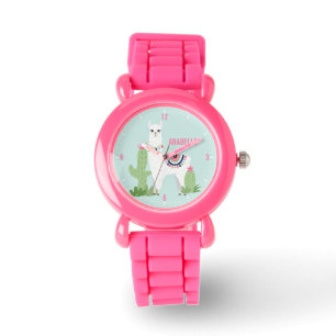 Cute Desert Llama Gepersonaliseerd meisje Horloge