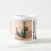 Cute Desert Saguaro Cactus Café Mug (Devant gauche)
