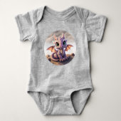 Cute Desert Sand Baby Dragon Romper (Voorkant)
