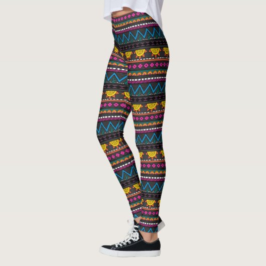 Cute Desert Southwest print leggings, grijs, Multi Leggings (Links)