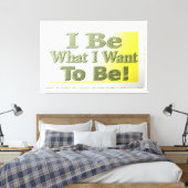 Cute Design about "I be" T-Shirt Sierkussen Tri Canvas Afdruk (Insitu (Slaapkamer))