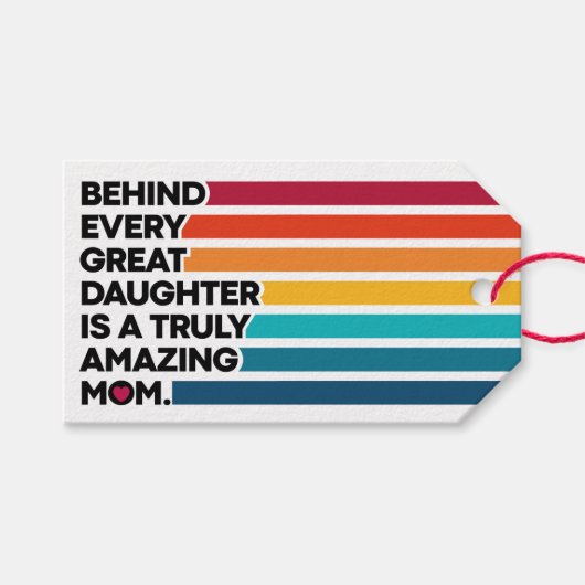 Cute Design Expression text voor Moederdag Cadeaulabel (Voorkant (Horizontaal))