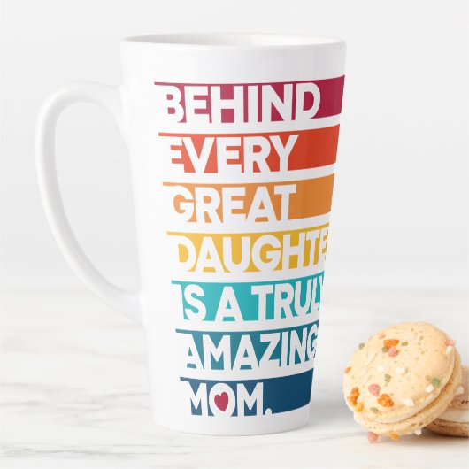 Cute Design Expression text voor Moederdag Latte Mok (In situ)