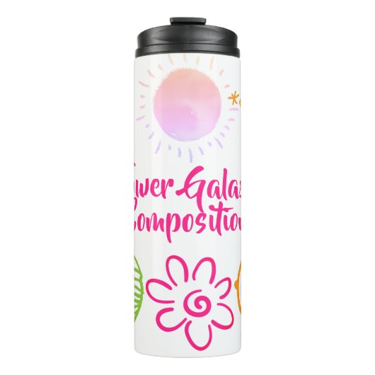 Cute Design of Flower Galaxy Combination Thermosbeker (Voorkant)