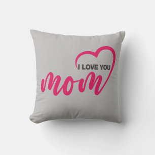 Cute Design Text I Love You Ma for Moederdag Kussen