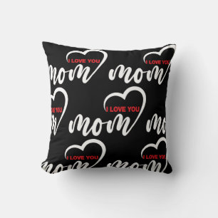 Cute Design Text I Love You Ma for Moederdag Kussen