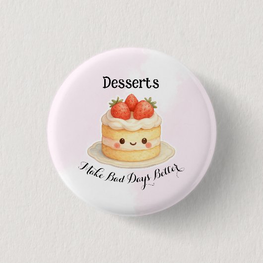Cute Dessert Button Pin (Voorkant)