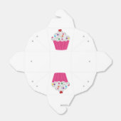 Cute Dessert Pink Cupcake Bedankdoosjes (Uitgevouwen)
