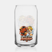 Cute Devil & Angel Valentine Day Love Design Blikvorm Glas (Achterkant)