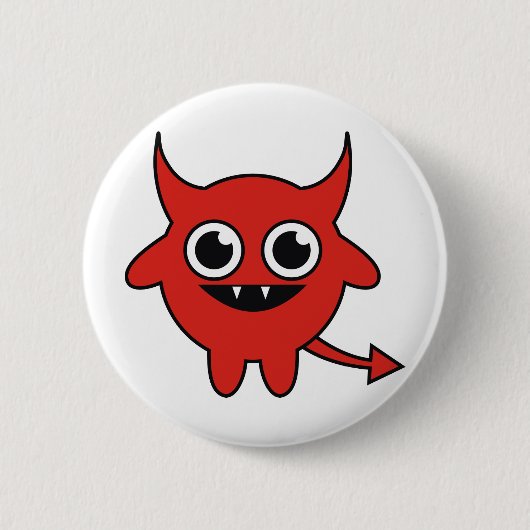 Cute Devil Ronde Button 5,7 Cm (Voorkant)