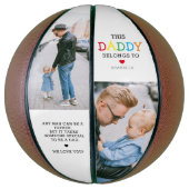 Cute "Deze papa behoort tot" Foto Collage Basketbal (Verticaal)