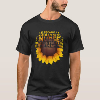 Cute Dialyse Neurse Art voor mannen Dialyse Nur T-shirt