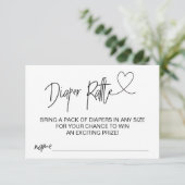 Cute Diaper Raffle Baby shower Game-kaarten Informatiekaartje (Staand voorkant)