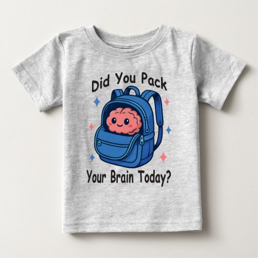 Cute “Did You Pack Your Brain Today?” Brain Pun (Voorkant)
