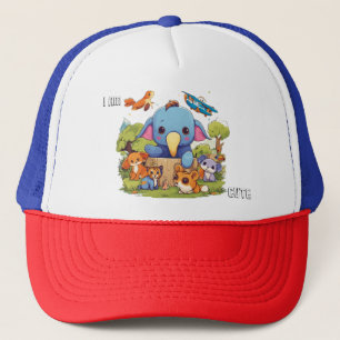 Cute dier cartoonillustratie ik ben schattig trucker pet
