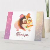 Cute dier cavia Vouw kaart bedankt (Achterkant)