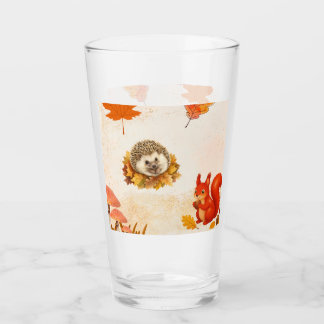 Cute dieren op glas. glas