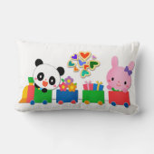 Cute Dieren Trein Kussen (Achterkant)