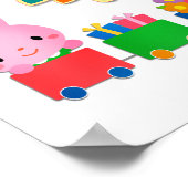 Cute Dieren Trein Poster (Hoek)