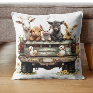 Cute Dierenboerderij Op Kussen
