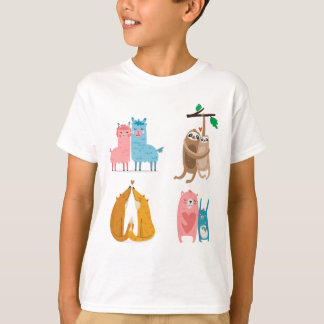 Cute Dierenkoppel Valentijn T-Shirt | Romantische