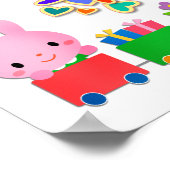 Cute Dierentrein Poster (Hoek)