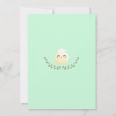 Cute Dim Sum Dumpling Anniversaire Fête Invitation (Dos)