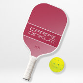 Cute Dink Pun Quote Gradient Initiaal Magenta Red Pickleball Paddle