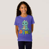 Cute Dino Cookie Lover – Kids Dinosaur T-Shirt Des (Devant entier)