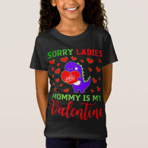 Cute Dino, dames mama is mijn valentijndag T-shirt