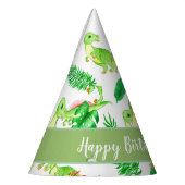 Cute dino in de tropische tuinmantel feesthoedjes (Links)