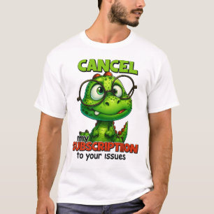 Cute Dino met Bril Humor T-shirt – Annuleer mijn a
