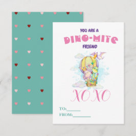 Cute Dino-mite Dinosaur Friend Valentijns Klasse