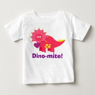 Cute Dino-mite! Rode en Paarse dinosaurus met hart