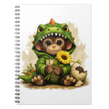 Cute Dino Monkey Notebook – Kawaii Animal