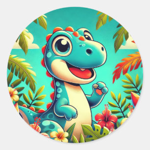 Cute Dino Tropische Sticker Kinderen Cadeau Leuke