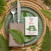 Cute Dino Wedding Enregistrer la date Faire-part