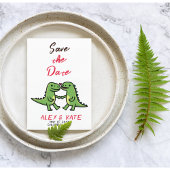 Cute Dino Wedding Enregistrer la date Faire-part
