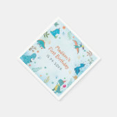 Cute Dinosaur 1e verjaardag Servet (Hoek)