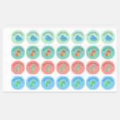 Cute Dinosaur Aangepaste naam voor kinderen Labels (Vel)