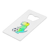 Cute Dinosaur Aime Le Football Aquarelle (Dos Angle)