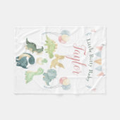 Cute Dinosaur Aquarelle Couverture bébé personnali (Devant (Horizontal))