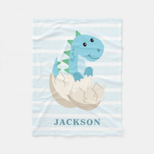 Cute Dinosaur Baby Boy Personalized Fleece Deken