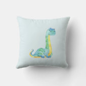 Cute Dinosaur Baby Boys Birth Stats Coussin (Verso)